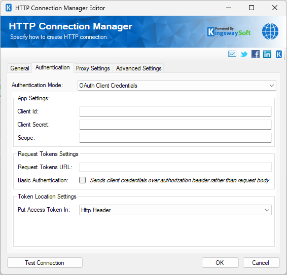 HTTP Connection Manager - Auth - OAuth Client Credentials